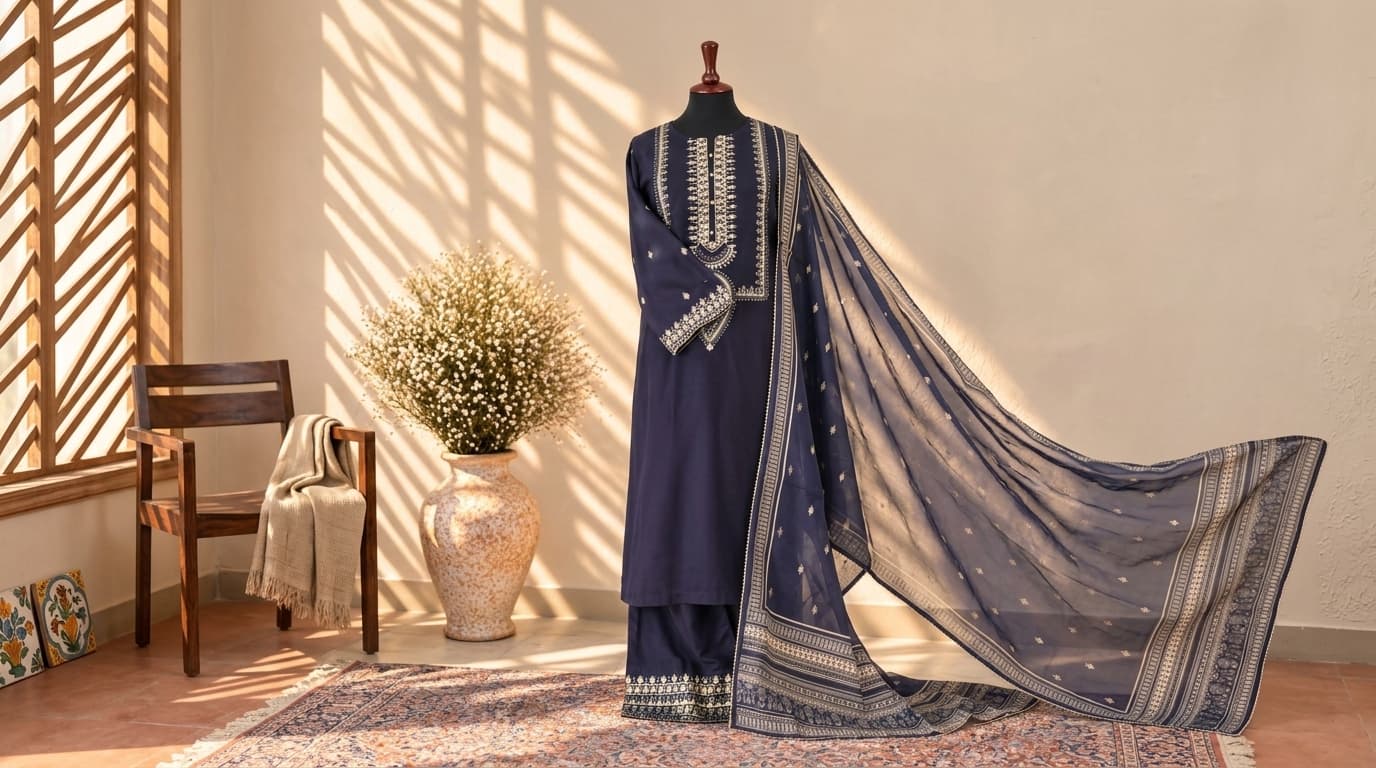 Anraaf Studio Navy Midnight Sequin Outfit